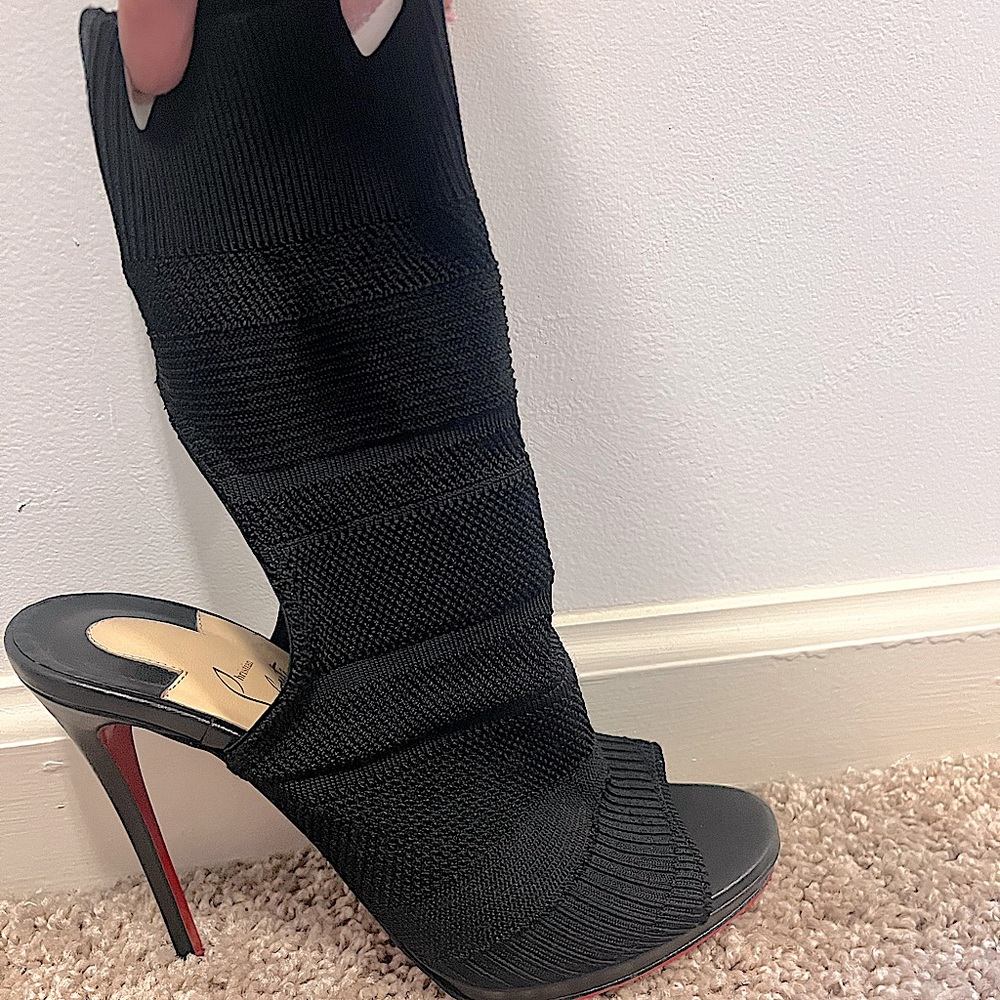 Christian Louboutin knit sock Heels